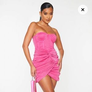 Pretty Little Thing Pink Glitter Dress